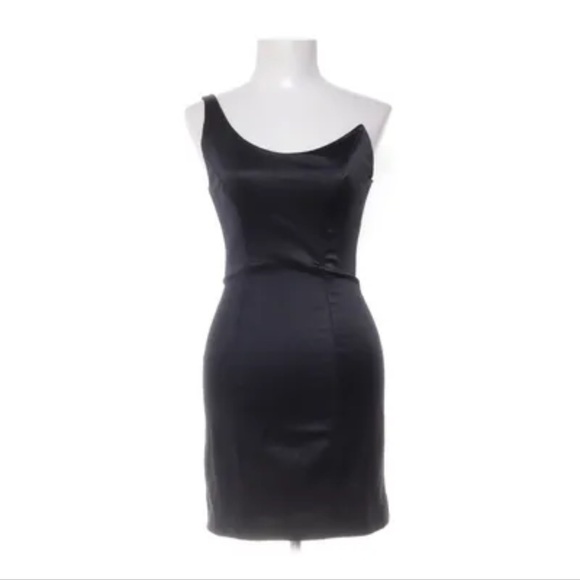Betsey Johnson Dresses & Skirts - Betsey Johnson Little Black Dress One Shoulder Bodycon Minidress Holiday Party M